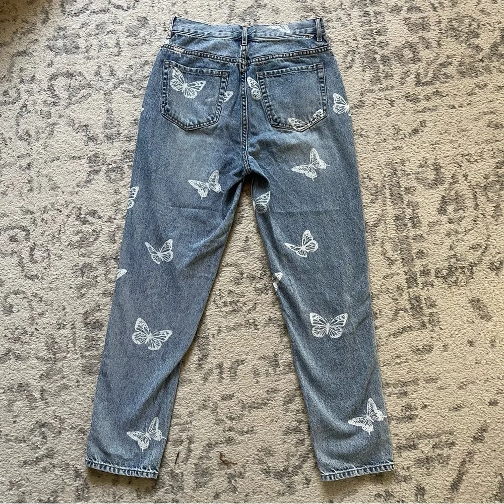 PacSun Butterfly Denim Ultra High Rise Slim Jeans